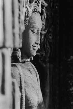 Angkor Thom,Sculpture,Angkor Wat,Cambodia,gelatin silver print