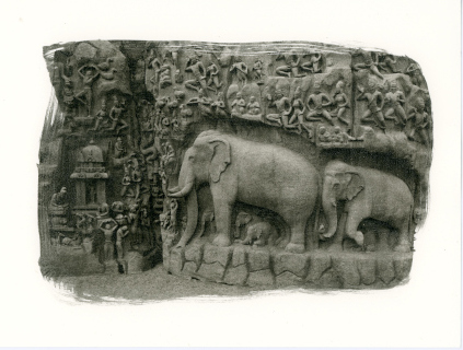 Arjunas Penance, Mamallapuram,India, silver emulsion print
