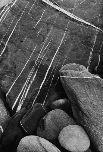 Rocks,Strangles Beach,gelatin silver print
