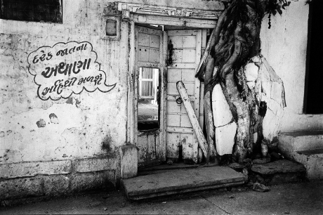 Wall,Door,Tree, Abstrct,gelatin silver print