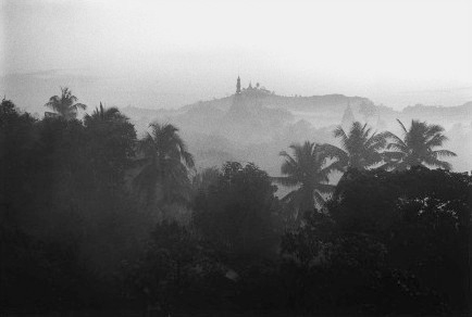 Jinamanaung Paya,Burma,landscape,Mrauk U,gelatin silver print