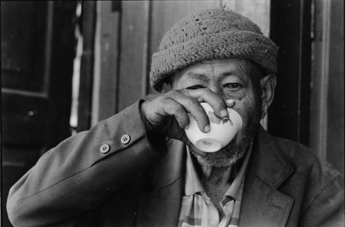 Portrait,Drinking Tea,Kalaw,Burma,gelatin silver print