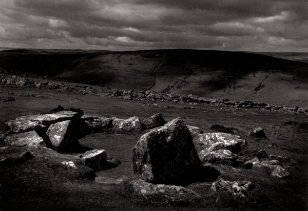 Grimspound,Hut Circle,Dartmoor,gelatin silver print
