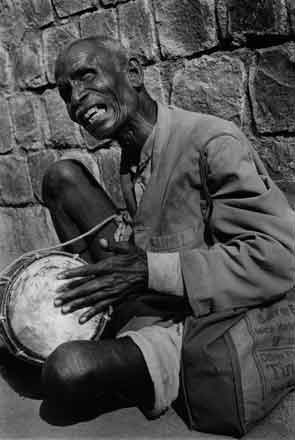 Blnd Drummer,Musician,Portrait,Khajuraho,Madhya Pradesh,India,gelatin silver print