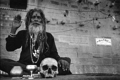 Black Bom Baba,varanasi,Portrait,India,gelatin silver print