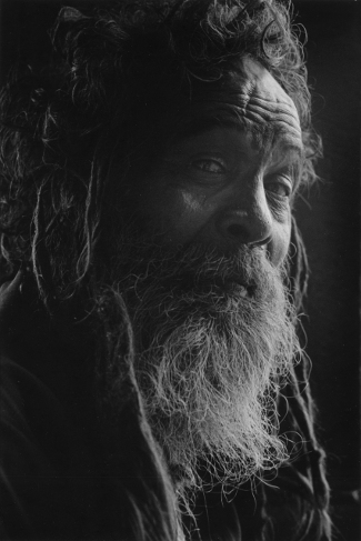 Black Bom Baba,Aghori,Sadhu,Portrait,India,gelatin silver print