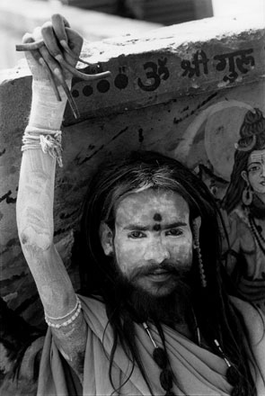 Hatha Yogi.Sadhu,Portrait,India,gelatin silver print