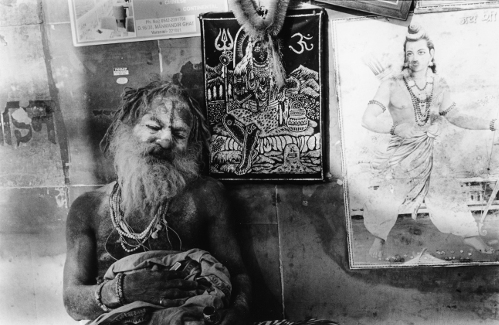 Phool Baba 2,Sadhu,Varanasi,Ganges,India,gelatin silver print