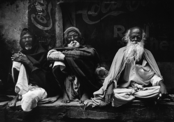 Three Babas,Varanasi,Portrait,India,gelatin silver print