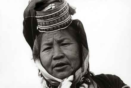 Akha Woman,Portrait,Laos,gelatin silver print