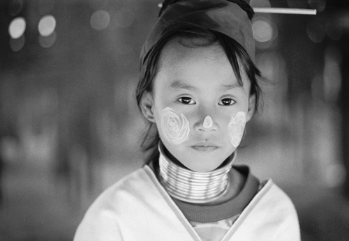 Padaung Girl,Portrait,Thailand,gelatin silver print