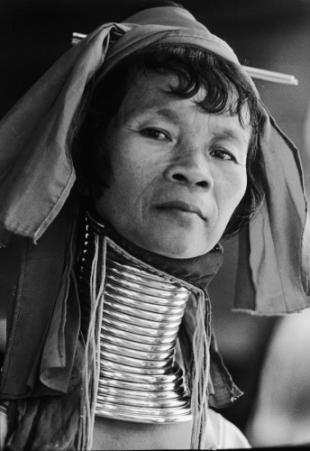 Padaung Woman,Portrait,Thailand,gelatin silver print